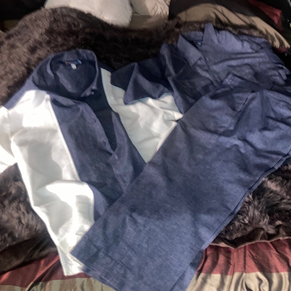 Michael Irvin 3 piece Blue & White Short Sleeve Set - size XL